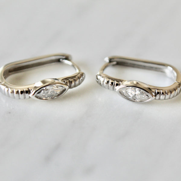 Ava moissanite earrings