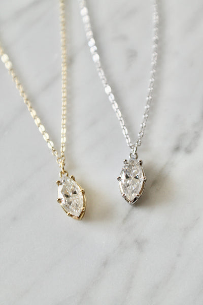 Marquise stone necklace