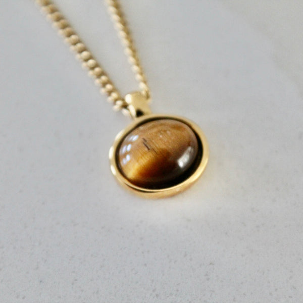 Tiger eye pendant necklace