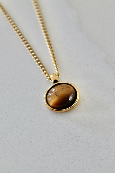 Tiger eye pendant necklace