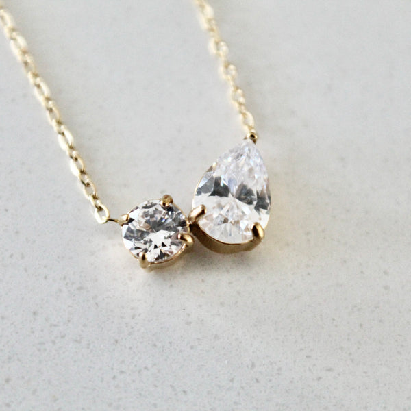 Double CZ necklace
