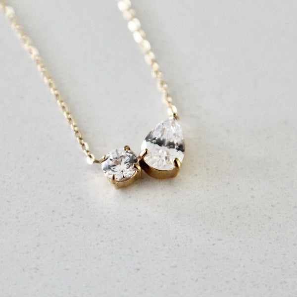 Double CZ necklace