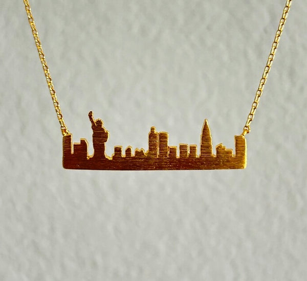 New York skyline dainty necklace