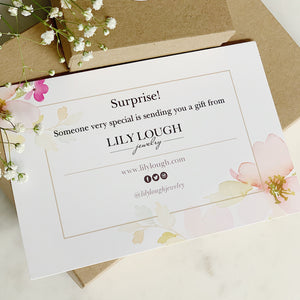 "Surprise" card - Lily Lough Jewelry