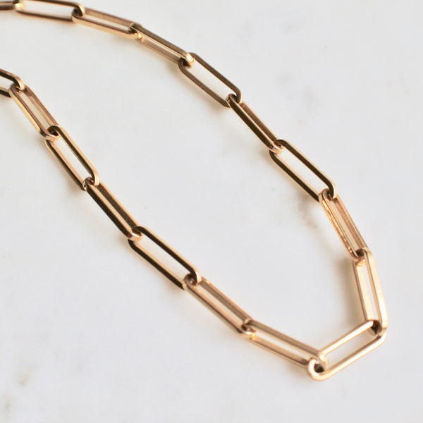 Thick paper clip chain necklace