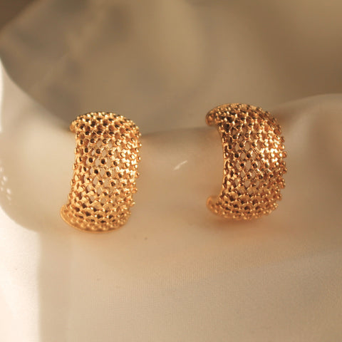 Mesh hoop earrings
