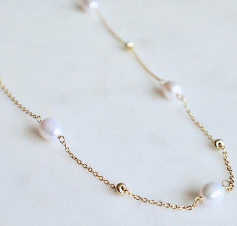 Pearl sterling silver necklace