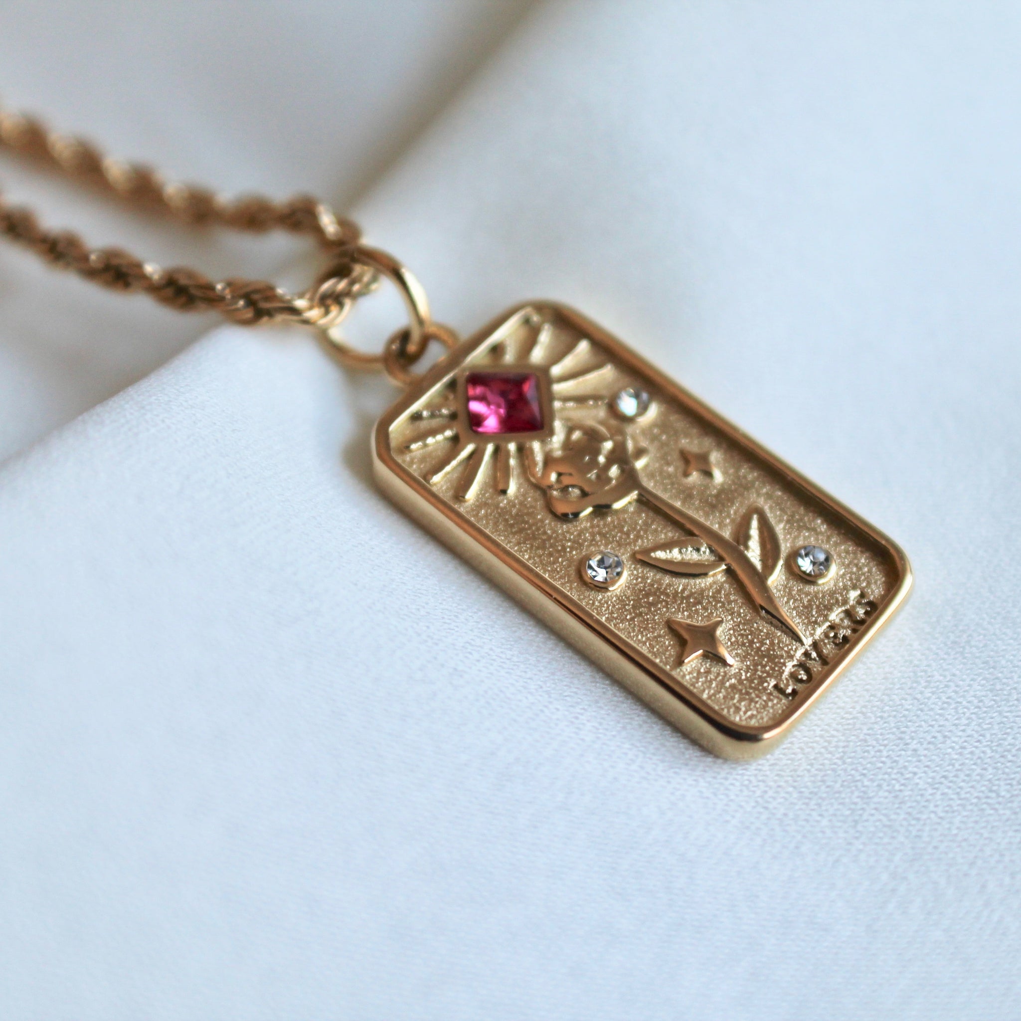 Tarot card necklace