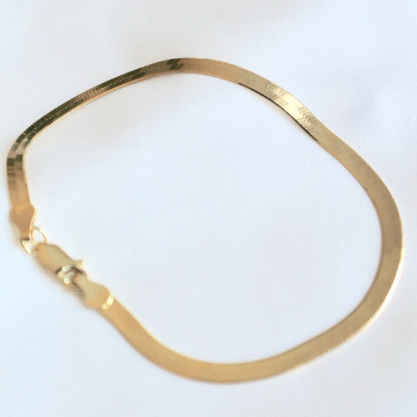 Herringbone sterling bracelet