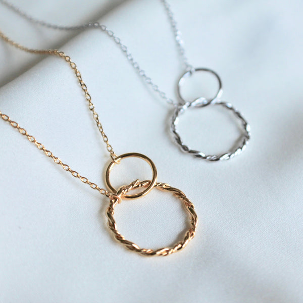 Two rings necklace - Lily Lough Jewelry