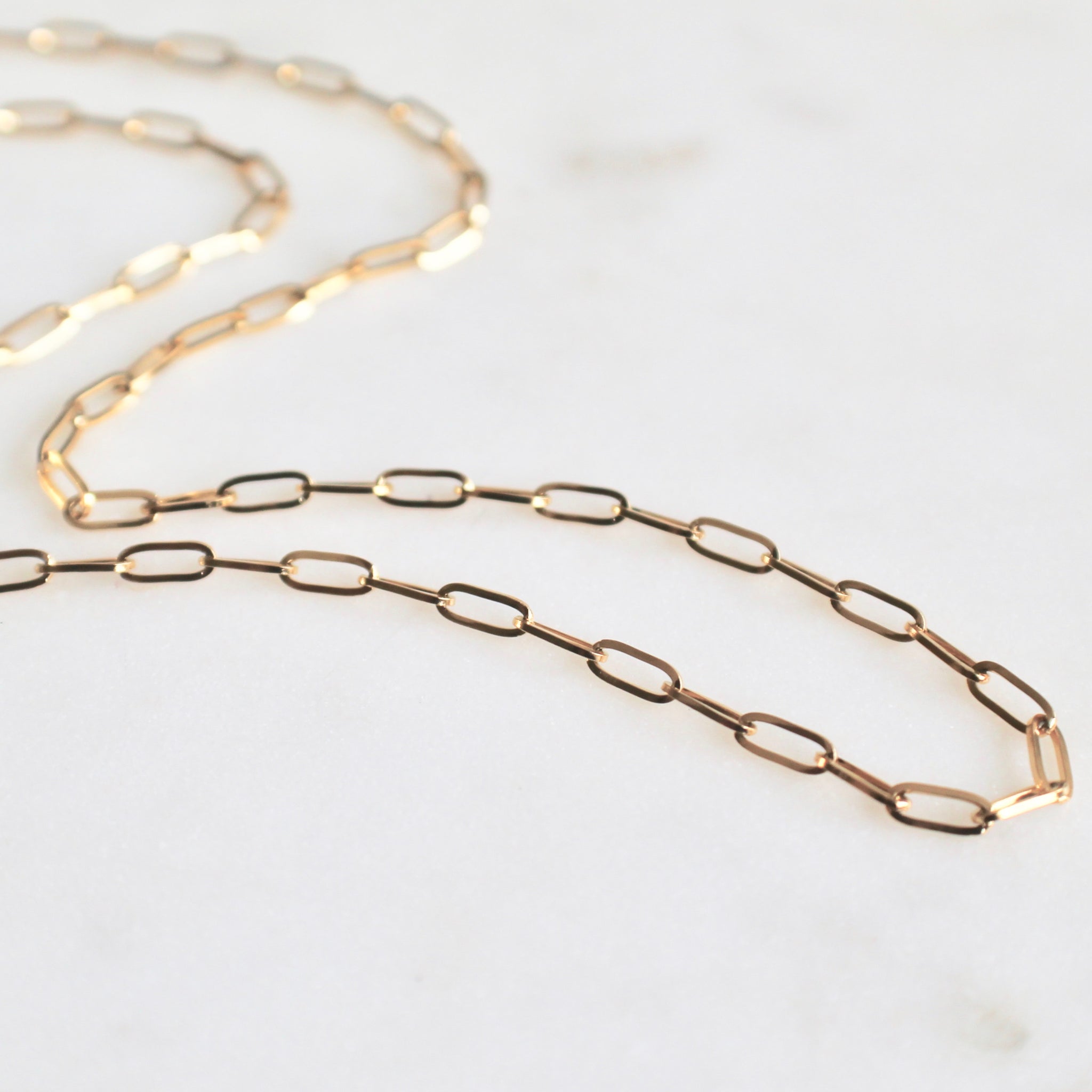 New thin paper clip necklace