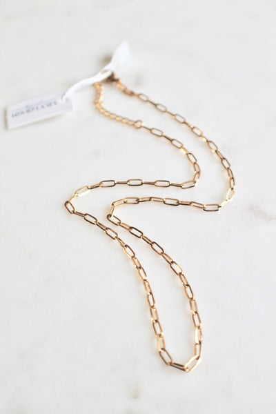 New thin paper clip necklace