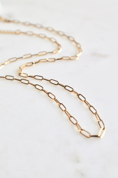 New thin paper clip necklace