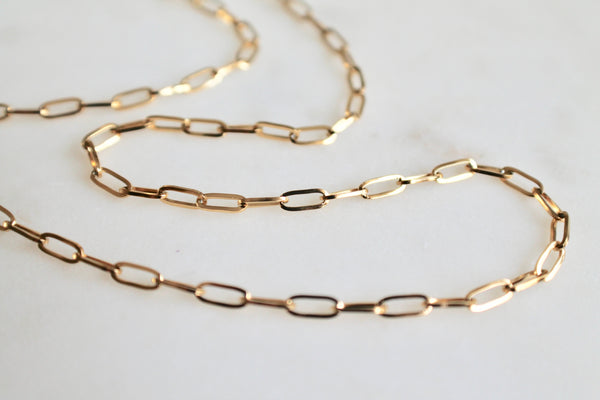 New thin paper clip necklace