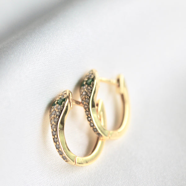 Snake huggies earrings - Lily Lough Jewelry