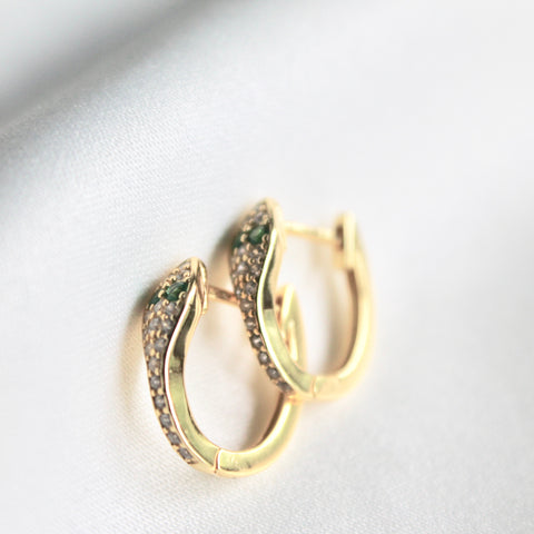 Snake huggies earrings - Lily Lough Jewelry