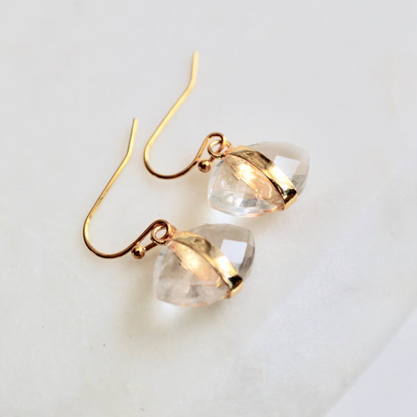 Gem gold filled earrings