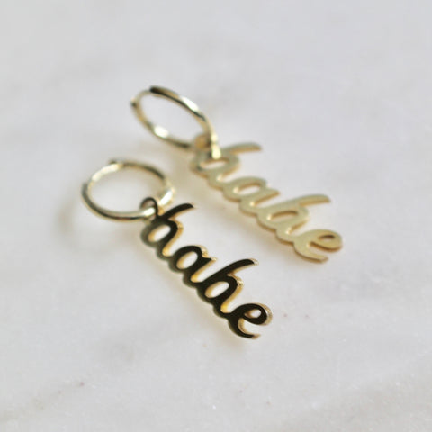 Babe huggie earrings