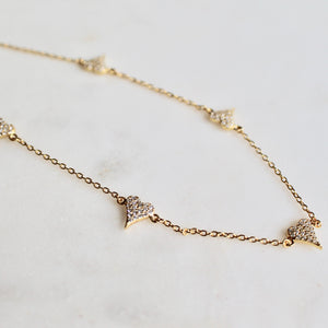 Heart charms ankle bracelet