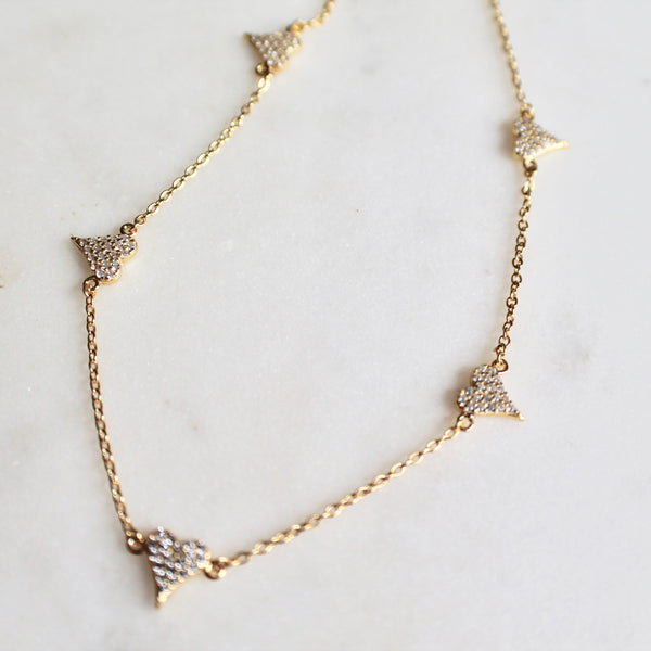 Heart charms ankle bracelet