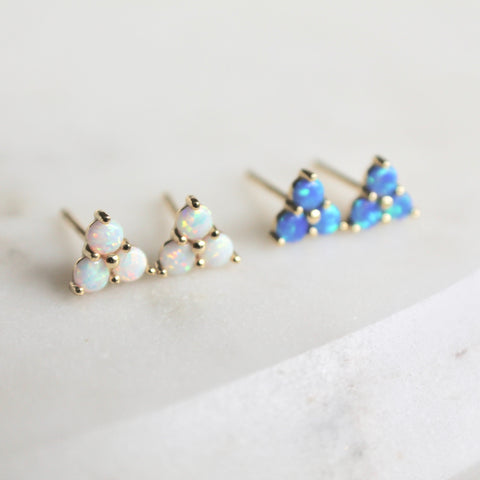 Mini opal stud earrings