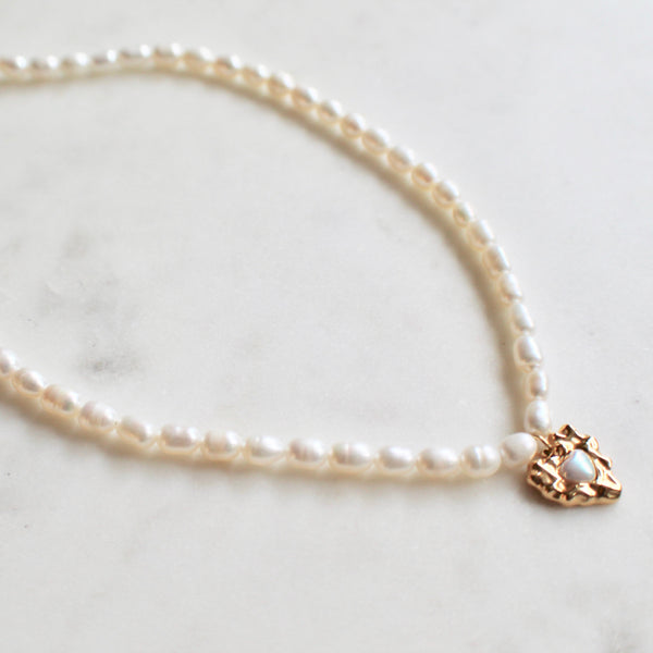 Pearl heart necklace