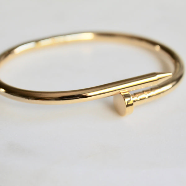 Gold nail bracelet - Lily Lough Jewelry