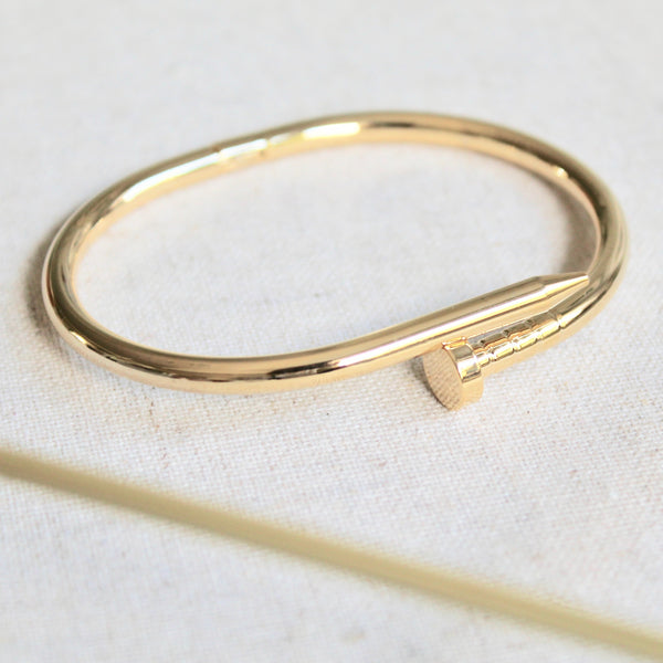 Gold nail bracelet - Lily Lough Jewelry