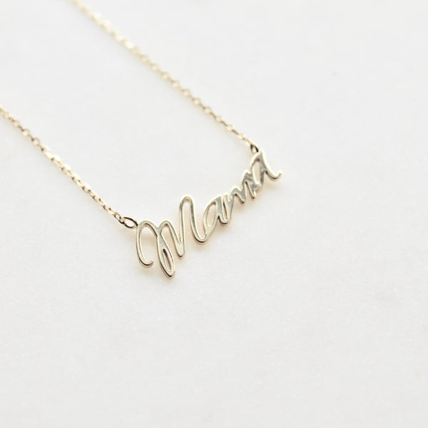 Mama sterling silver necklace - Lily Lough Jewelry