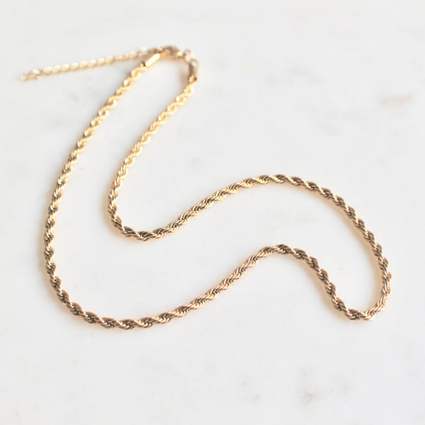 2mm twisted rope chain necklace - Lily Lough Jewelry