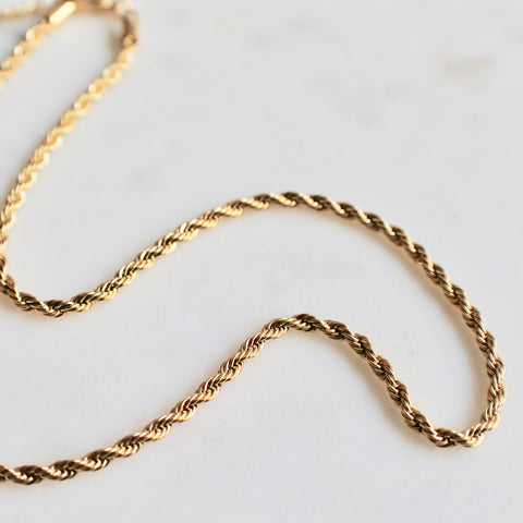 2mm twisted rope chain necklace - Lily Lough Jewelry