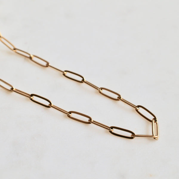 Thin paper clip necklace - Lily Lough Jewelry