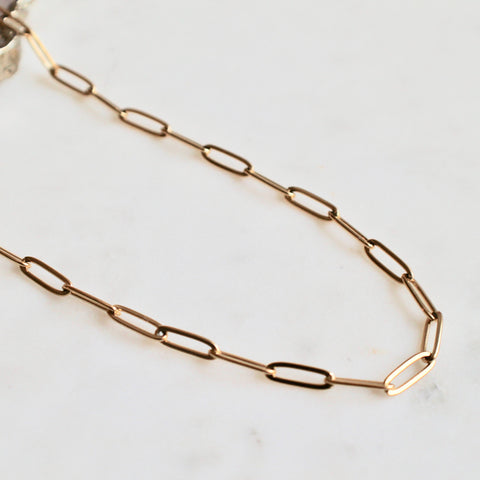 Thin paper clip necklace - Lily Lough Jewelry