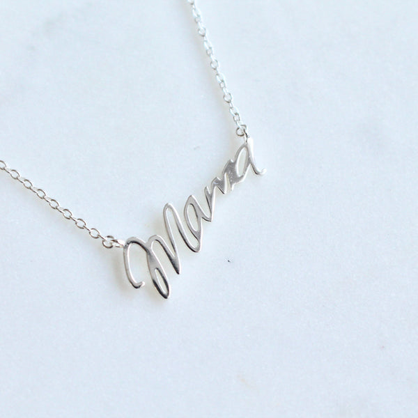 Mama sterling silver necklace - Lily Lough Jewelry