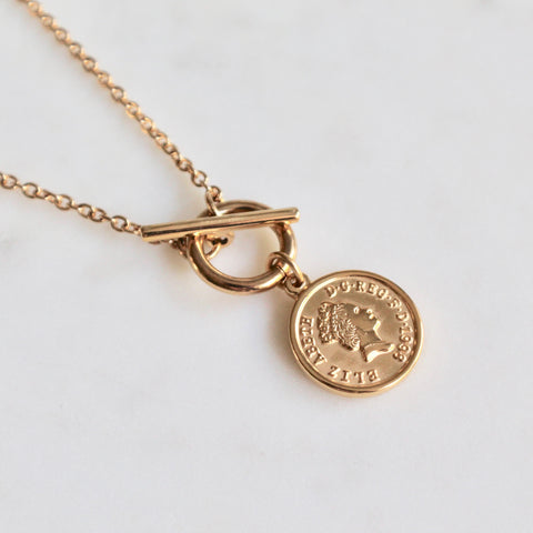 Queen coin necklace - Lily Lough Jewelry