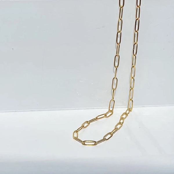 Thin paper clip necklace - Lily Lough Jewelry