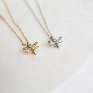 Tiny Bee necklace - Lily Lough Jewelry