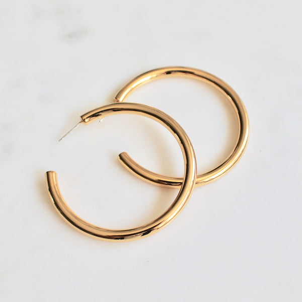Classic gold hoops - Lily Lough Jewelry
