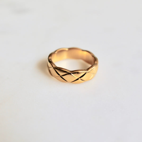 Quilted gold ring - Lily Lough Jewelry