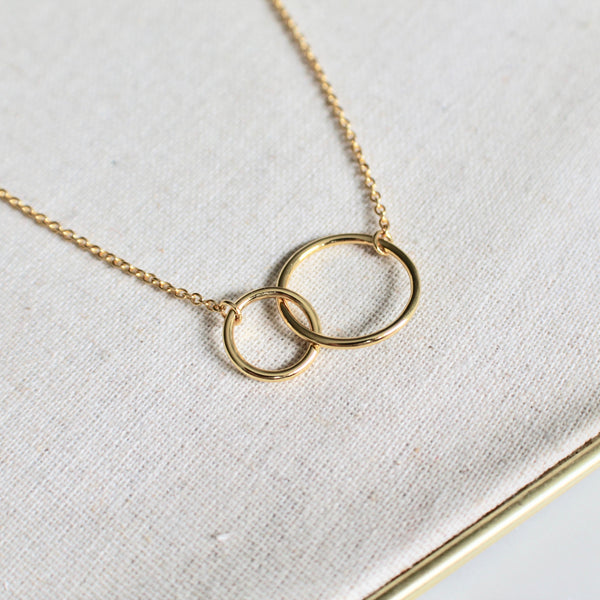 Mother/daughter sterling necklace