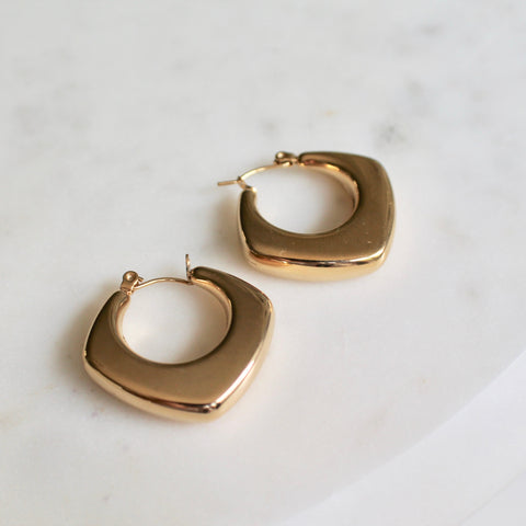 Chunky geometric hoop earrings - Lily Lough Jewelry