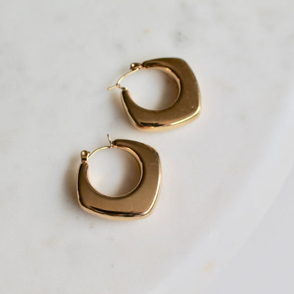 Chunky geometric hoop earrings - Lily Lough Jewelry