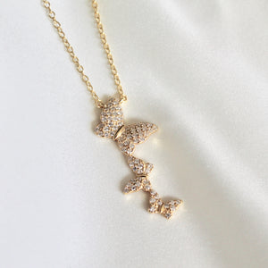 Butterfly drop necklace