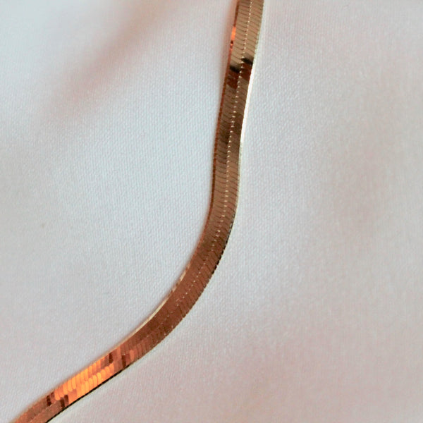 Herringbone chain ankle bracelet