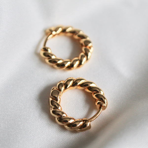 Tiny twisted hoops - Lily Lough Jewelry