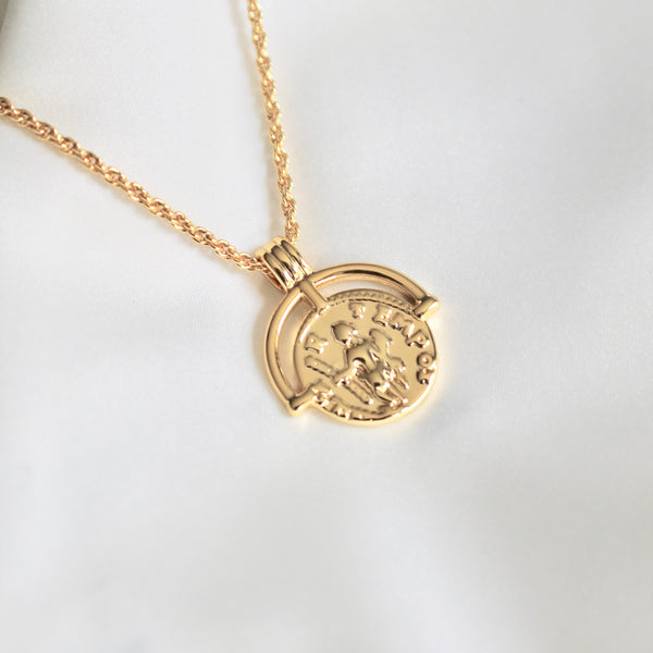 Roman coin globe necklace - Lily Lough Jewelry