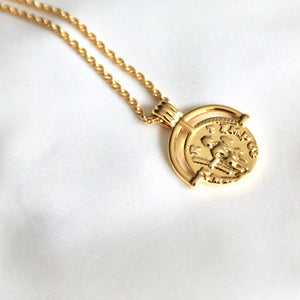 Roman coin globe necklace - Lily Lough Jewelry