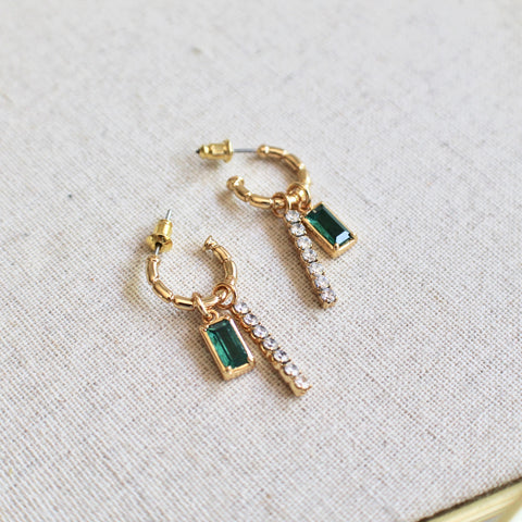 Emerald green earrings - Lily Lough Jewelry