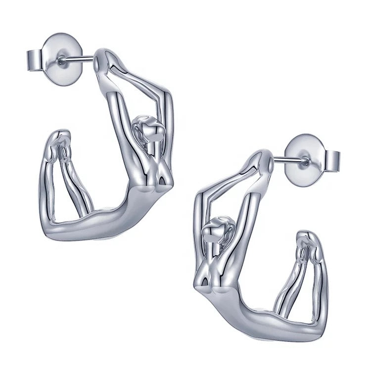 Acrobat hoop earrings