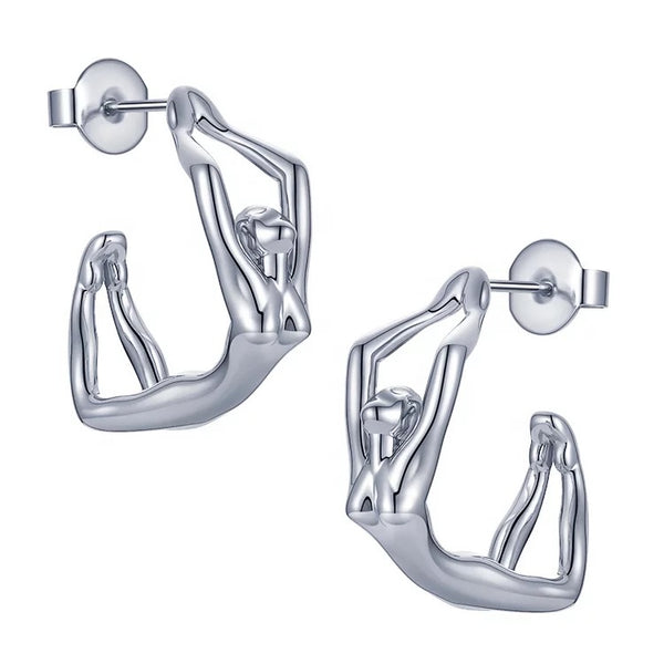 Acrobat hoop earrings